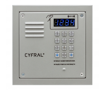 PANEL CYFROWY ''CYFRAL'' PC-2000RE srebrny z czytnikiem RFiD i wbudowną elektroniką