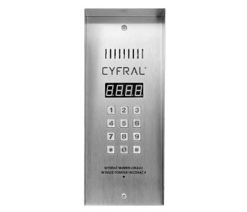 PANEL CYFROWY ''CYFRAL'' PC-3000RE TYP II, wąski z czytnikiem RFiD natynkowy z elektroniką
