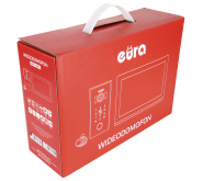 WIDEODOMOFON ''EURA'' VDP-98C5 - czarny, dotykowy, LCD 10'', AHD, WiFi,  pamięć obrazów, SD 128GB,  rozbudowa do 6 monitorów, 2 stacji bramowych i 2 kamer CCTV, obsługa 2 wejść, kamera 1080p., czytnik RFID ico 11