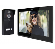 WIDEODOMOFON ''EURA'' VDP-98C5 - czarny, dotykowy, LCD 10'', AHD, WiFi,  pamięć obrazów, SD 128GB,  rozbudowa do 6 monitorów, 2 stacji bramowych i 2 kamer CCTV, obsługa 2 wejść, kamera 1080p., czytnik RFID ico 5
